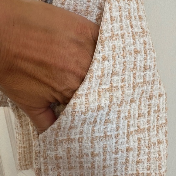 TCEC Black and White Tweed Puff-Sleeve Jumpsuit - Picture 11 of 12